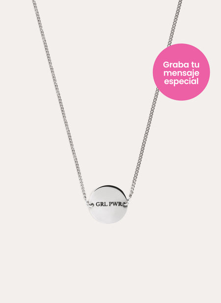 Moon Personalized Silver Necklace