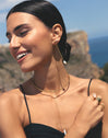 Triple Pearls Gold Single Earring