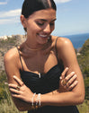 Y Pearl Stainless Steel Gold Choker 