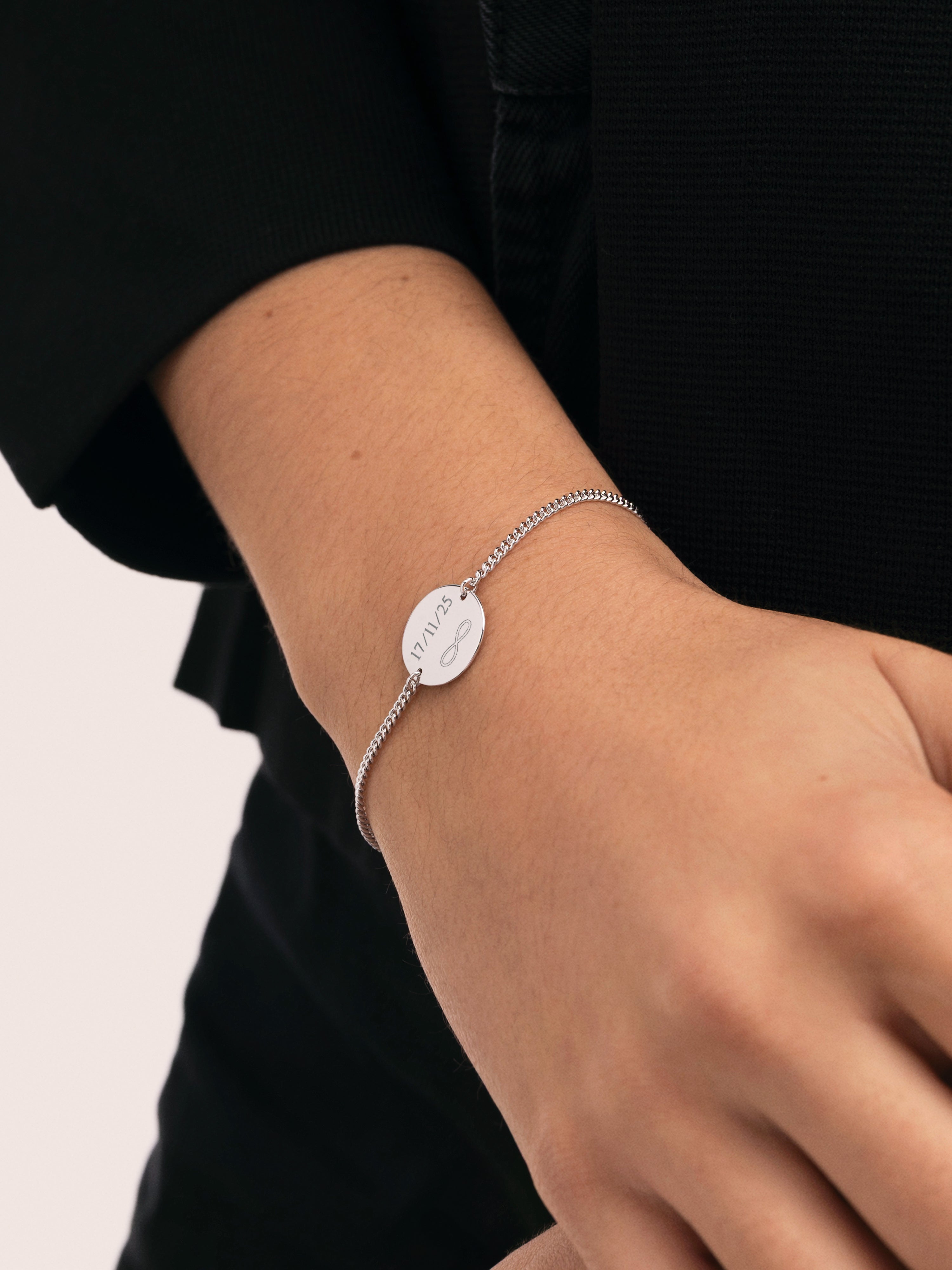 Pulsera Personalizada Little Moon Plata