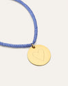 Pulsera Personalizada Medallón Dream Azul Acero Baño Oro