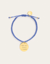 Pulsera Personalizada Medallón Dream Azul Acero Baño Oro