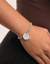 Green Medallion Personalized Stainless Steel Bracelet 