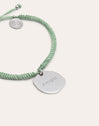 Green Medallion Personalized Stainless Steel Bracelet 