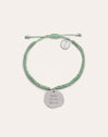 Green Medallion Personalized Stainless Steel Bracelet 