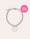 Pulsera Personalizada Medallón Organic Rosa Acero