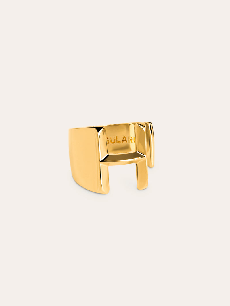 Letter Signet Personalized Gold Ring