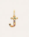 Organic Personalized Colors Gold Charm