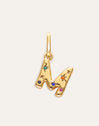 Organic Personalized Colors Gold Charm
