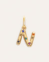 Organic Personalized Colors Gold Charm
