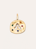 Organic Color Letter Gold Charm 