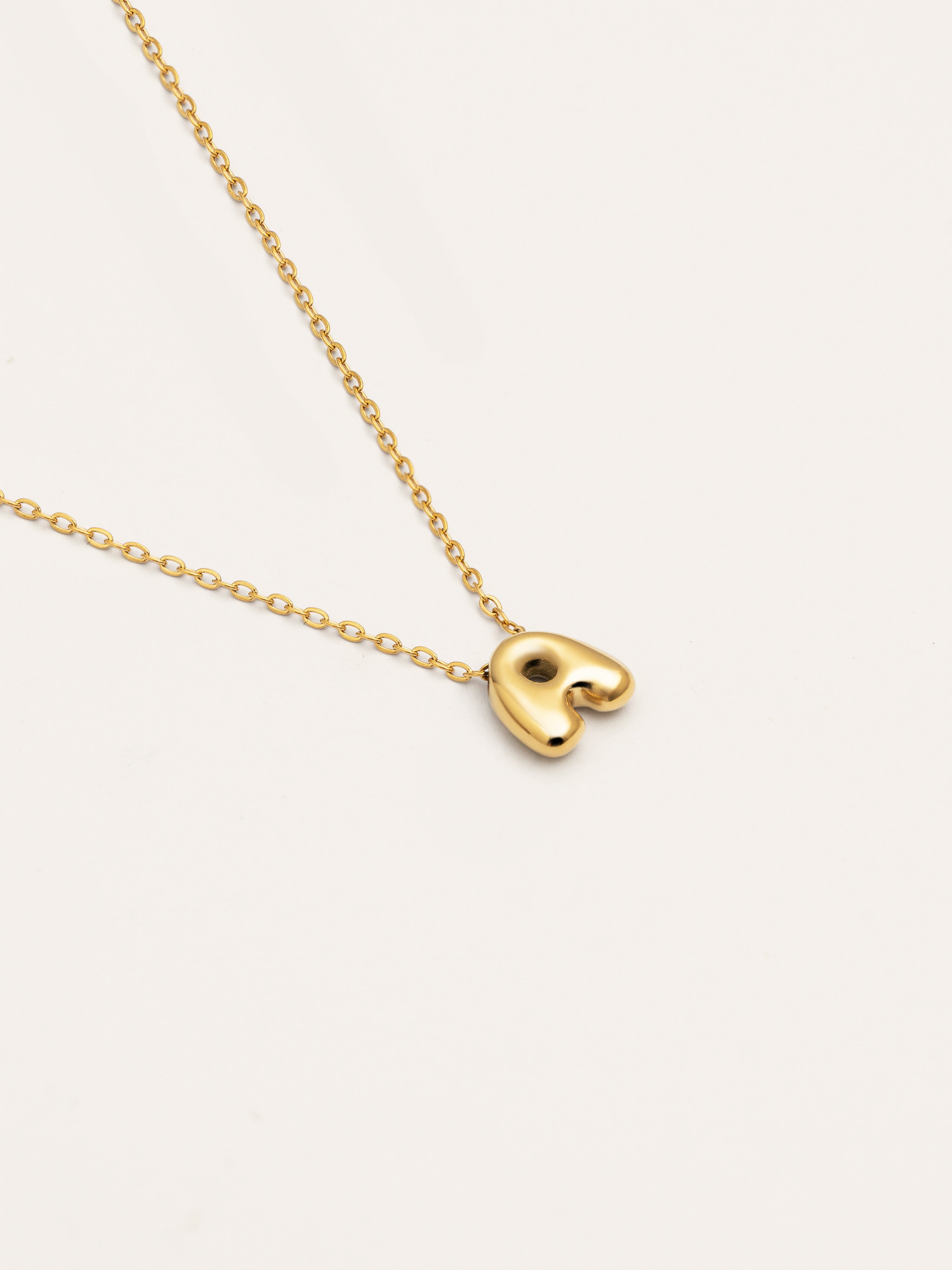 Hailey Letter Stainless Steel Gold Necklace