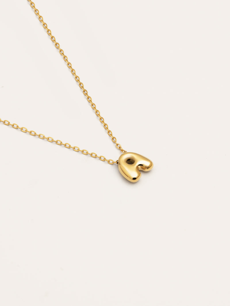 Hailey Letter Stainless Steel Gold Necklace
