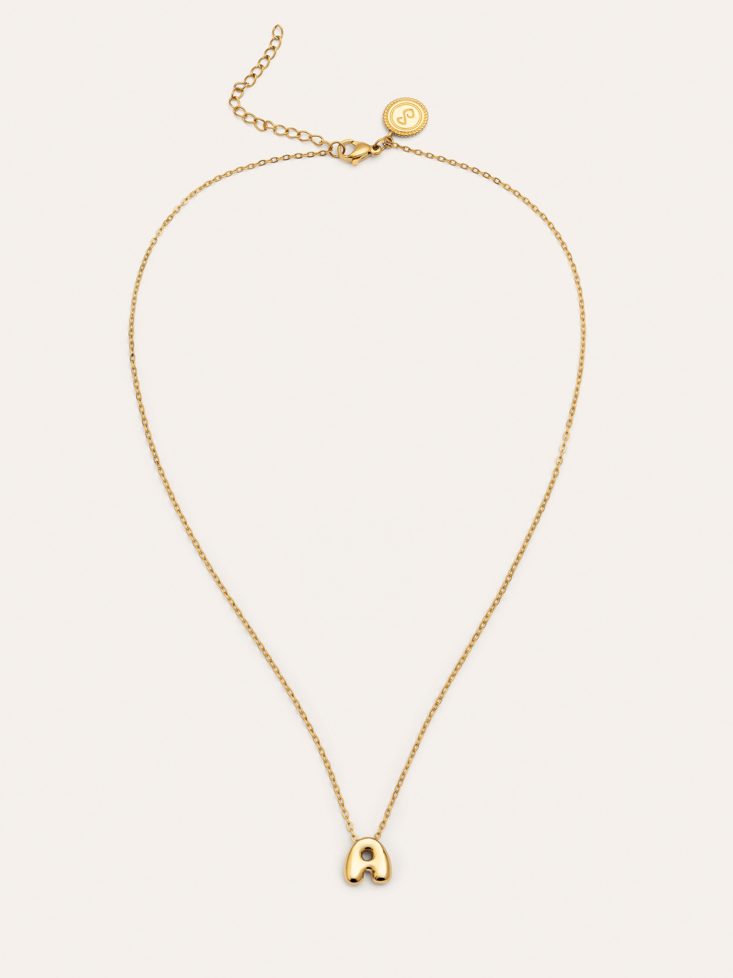Hailey Letter Stainless Steel Gold Necklace