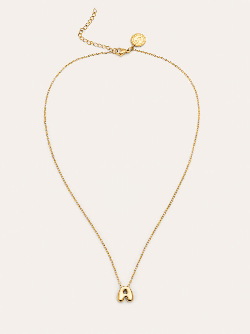 Hailey Letter Stainless Steel Gold Necklace