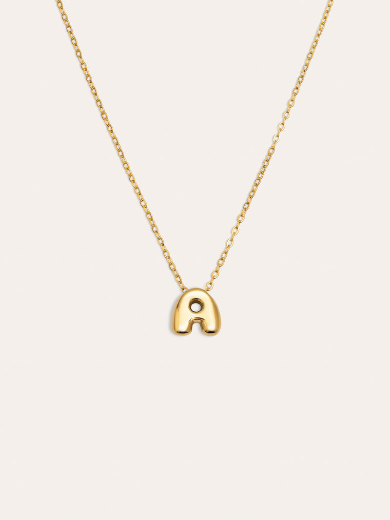Hailey Letter Stainless Steel Gold Necklace