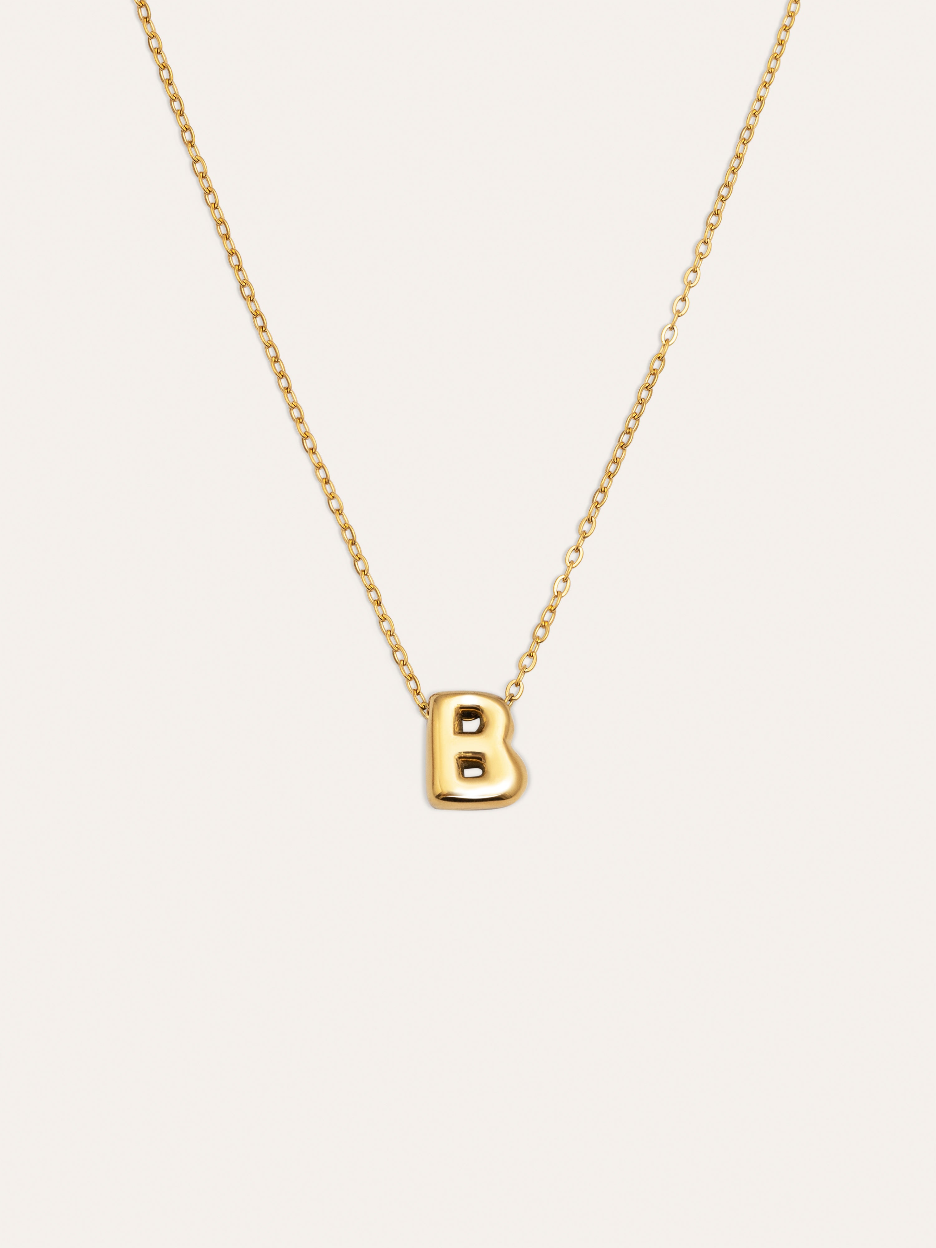 Hailey Letter Stainless Steel Gold Necklace