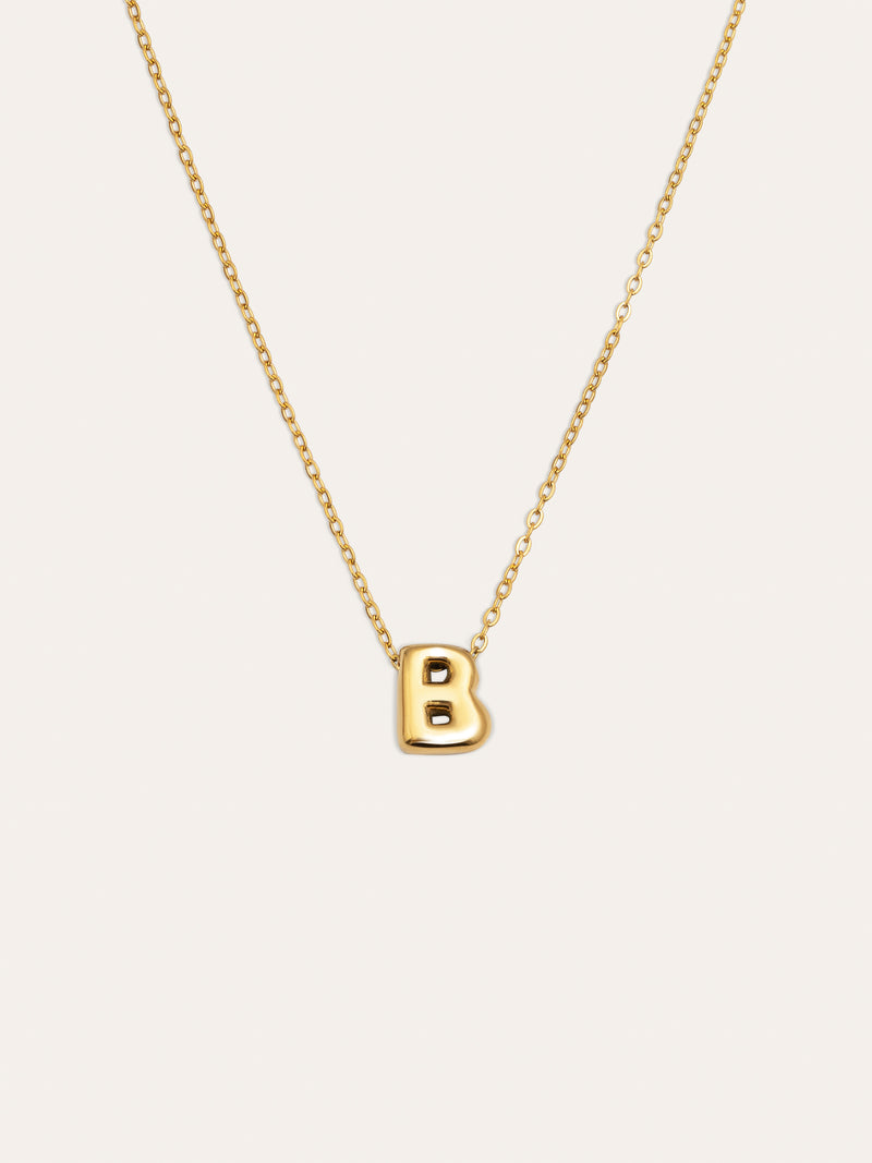 Hailey Letter Stainless Steel Gold Necklace