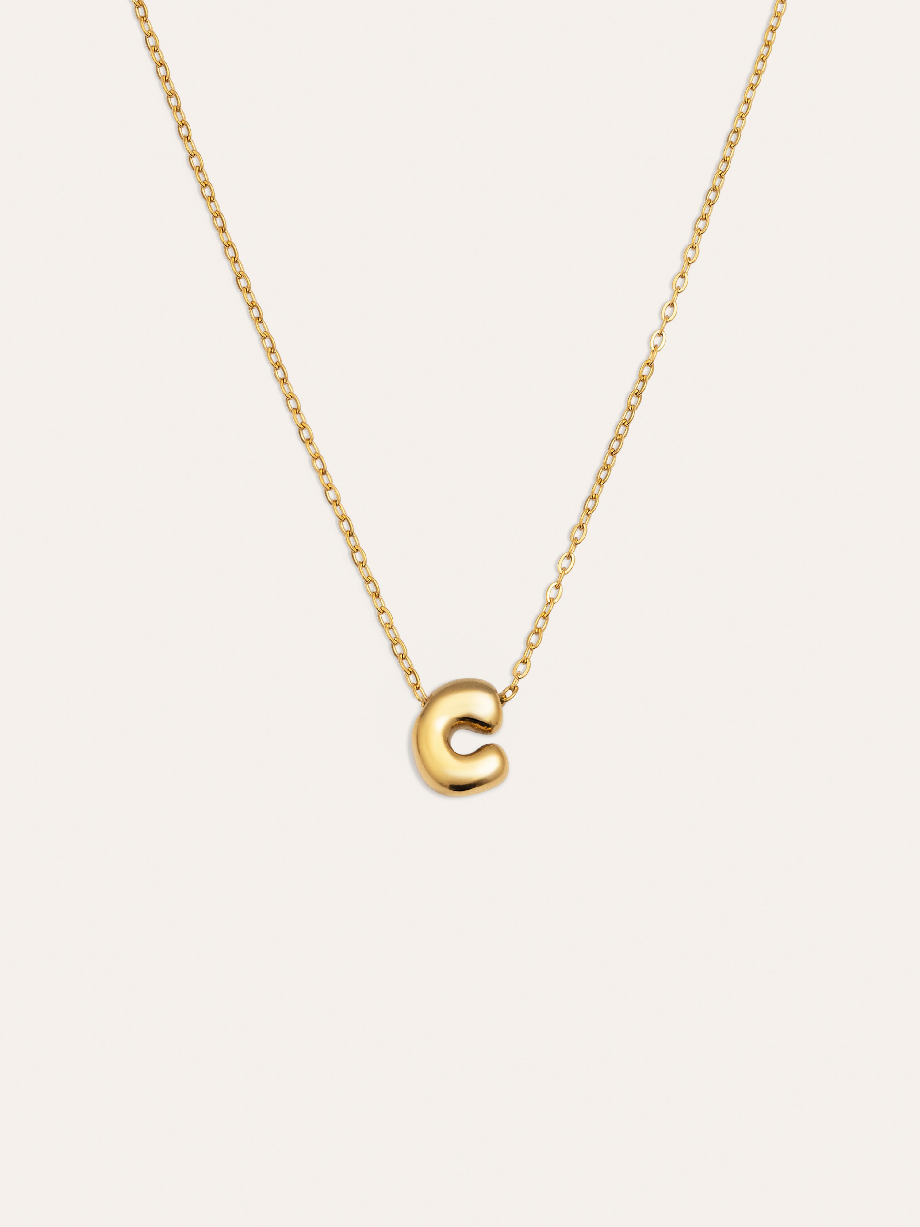 Hailey Letter Stainless Steel Gold Necklace