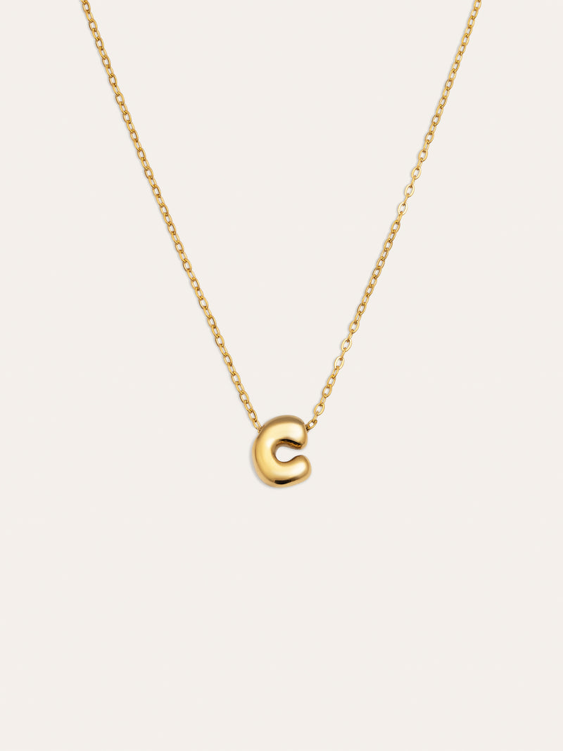 Hailey Letter Stainless Steel Gold Necklace