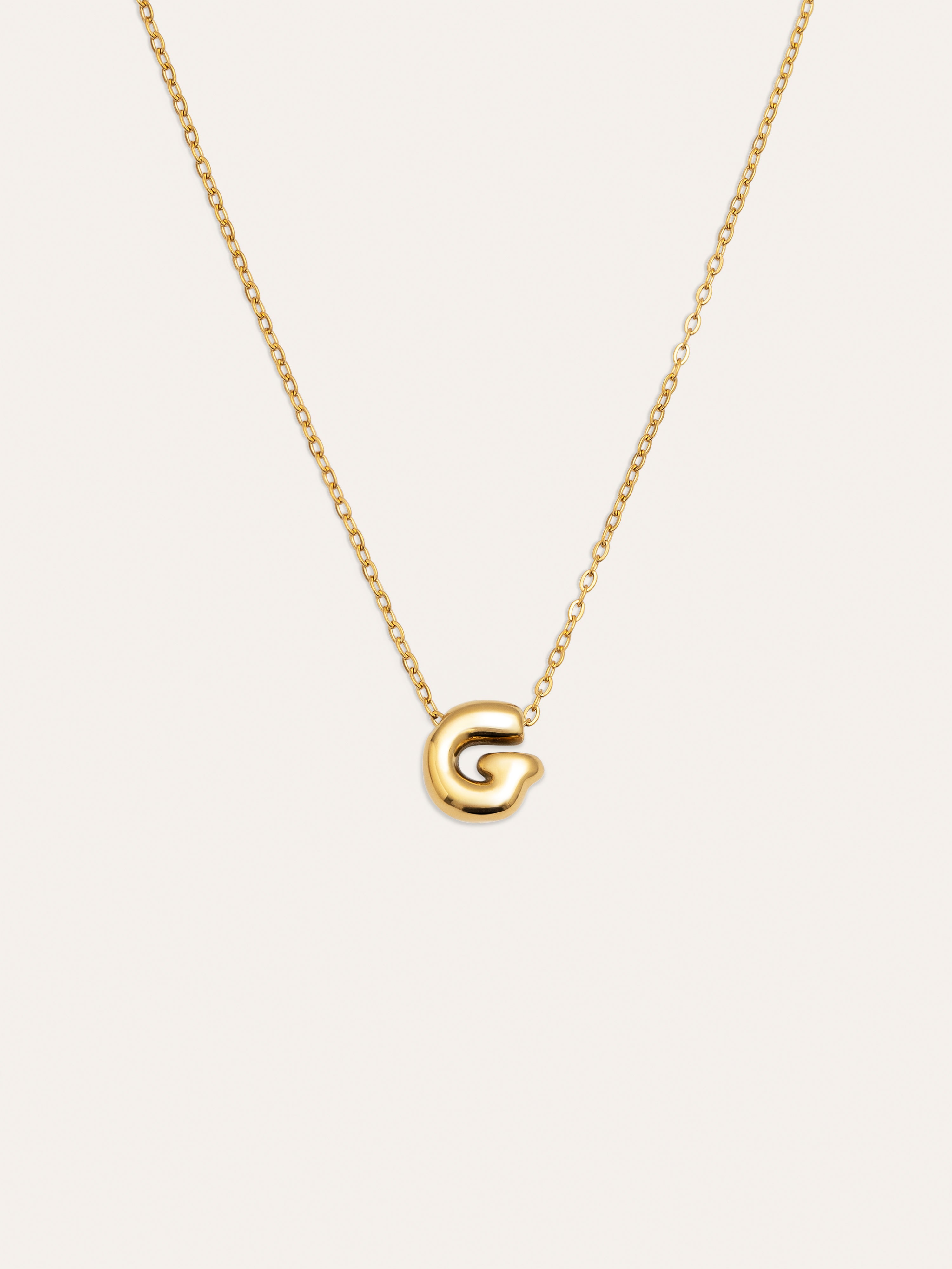 Hailey Letter Stainless Steel Gold Necklace