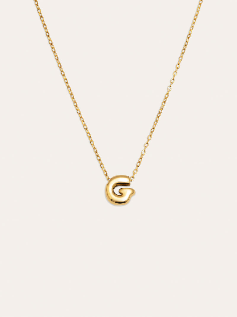 Hailey Letter Stainless Steel Gold Necklace
