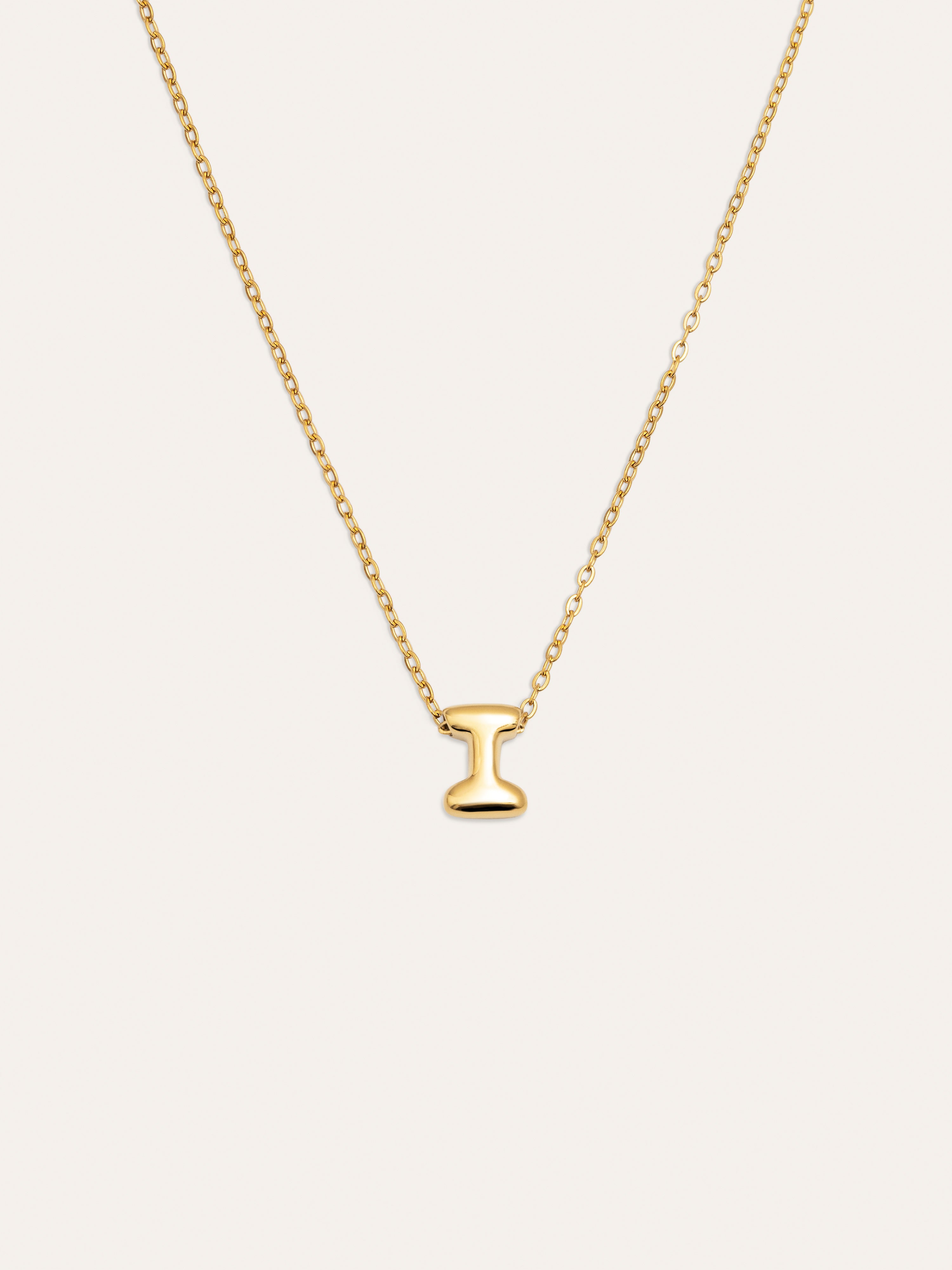 Hailey Letter Stainless Steel Gold Necklace