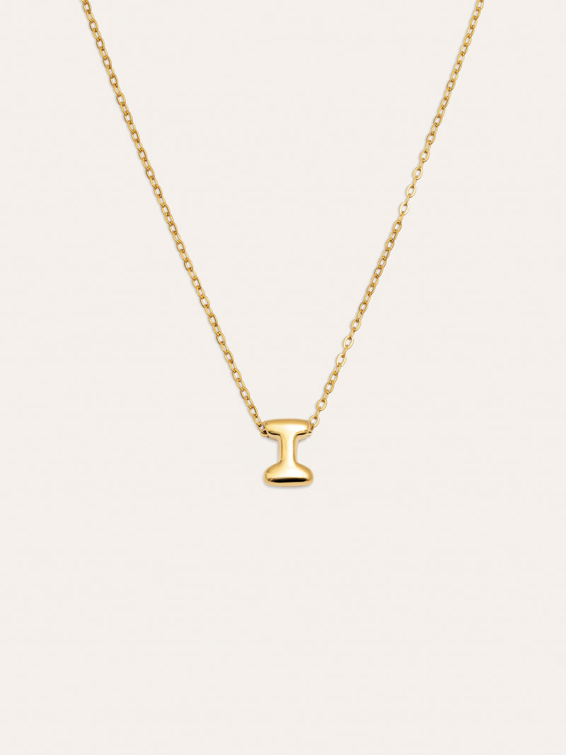Hailey Letter Stainless Steel Gold Necklace