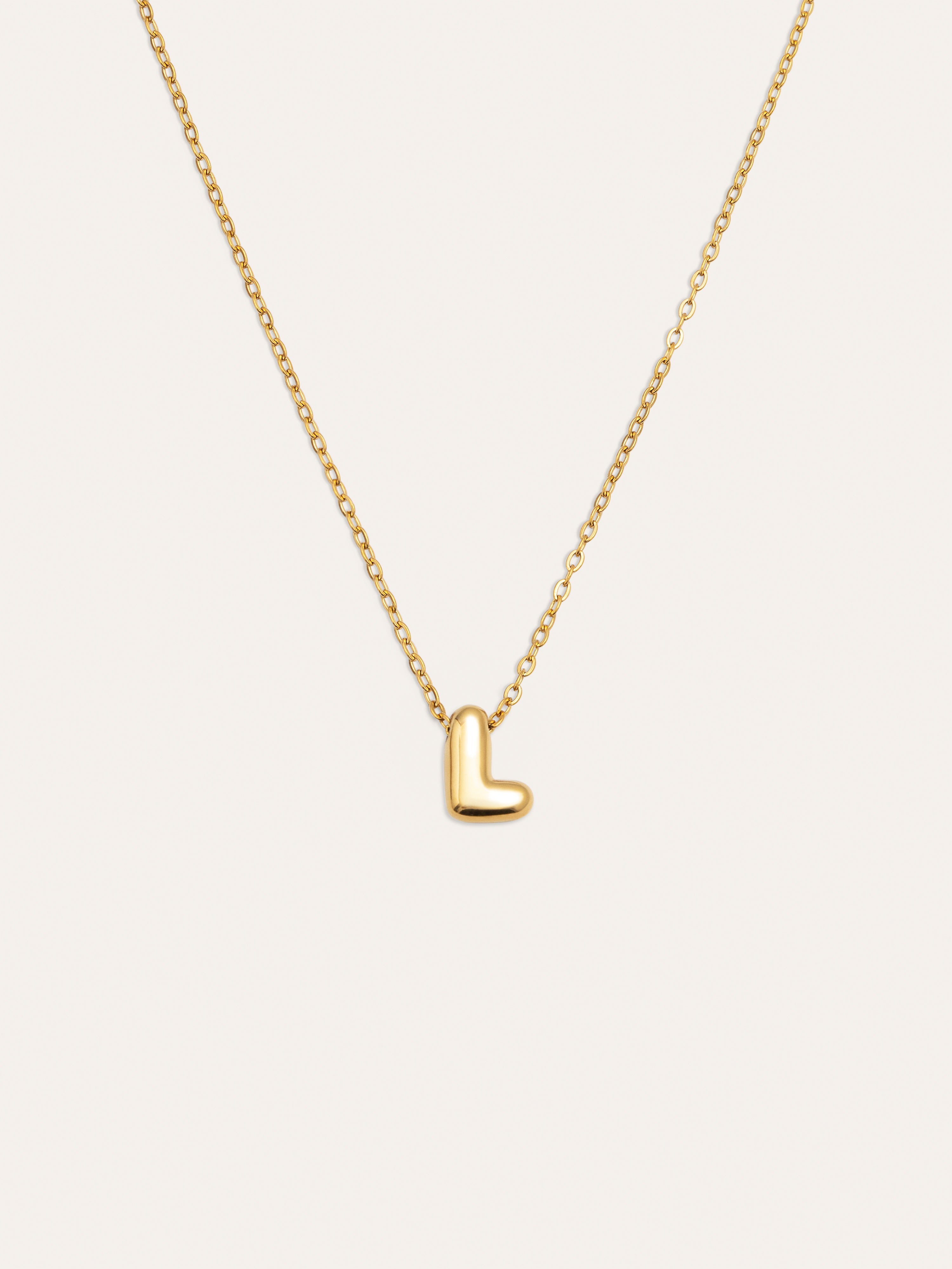 Hailey Letter Stainless Steel Gold Necklace