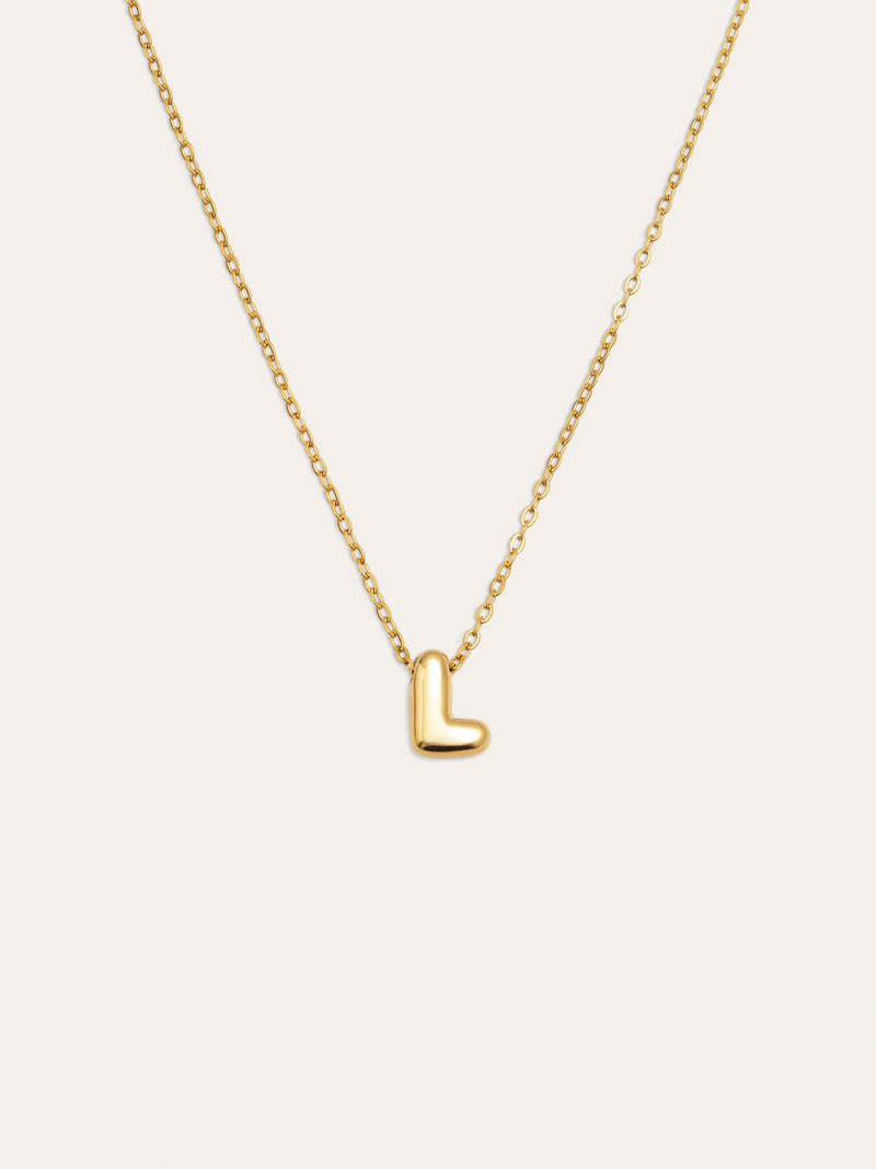 Hailey Letter Stainless Steel Gold Necklace