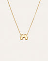 Hailey Letter Stainless Steel Gold Necklace