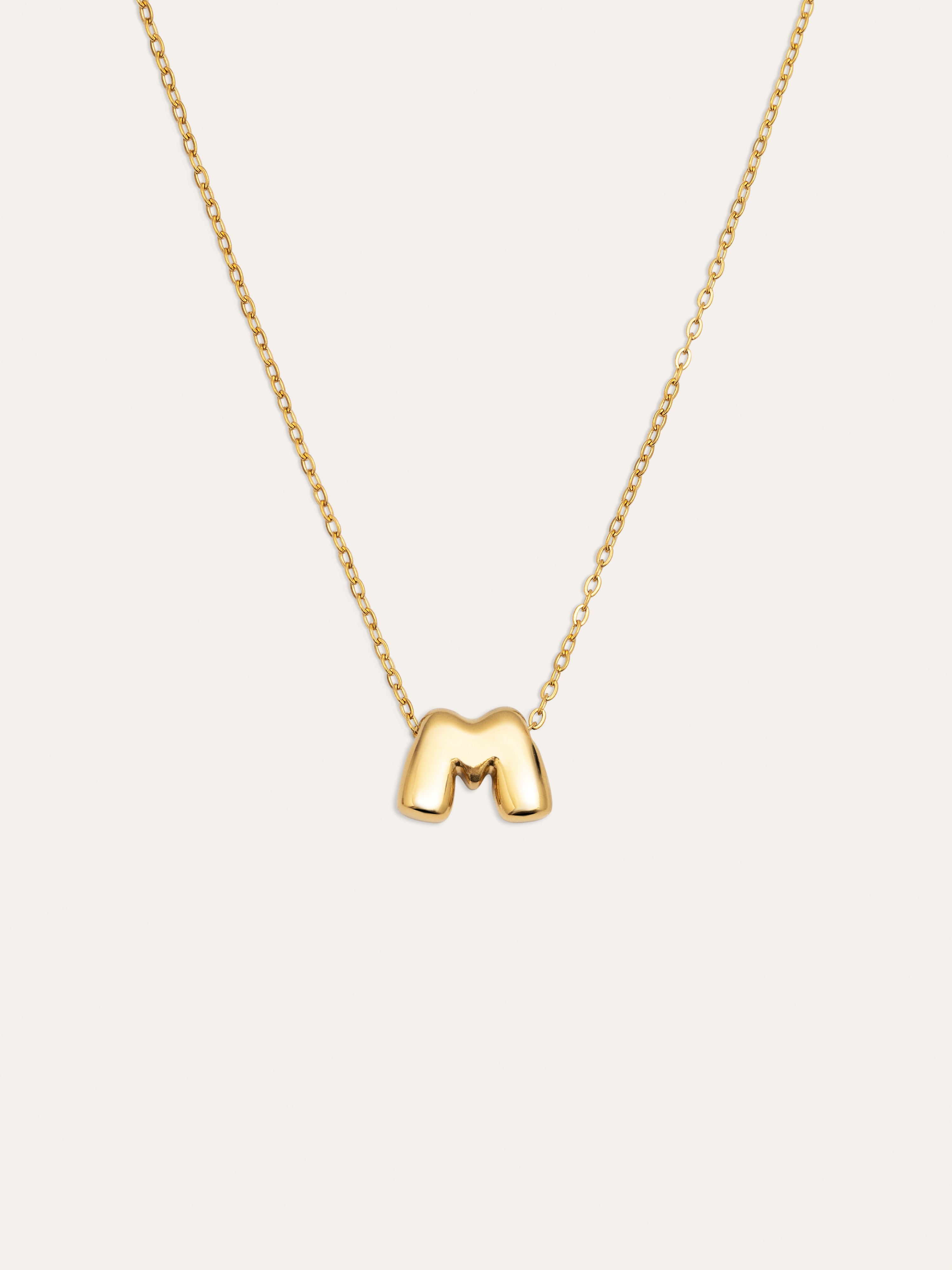 Hailey Letter Stainless Steel Gold Necklace