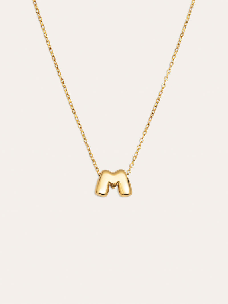 Hailey Letter Stainless Steel Gold Necklace