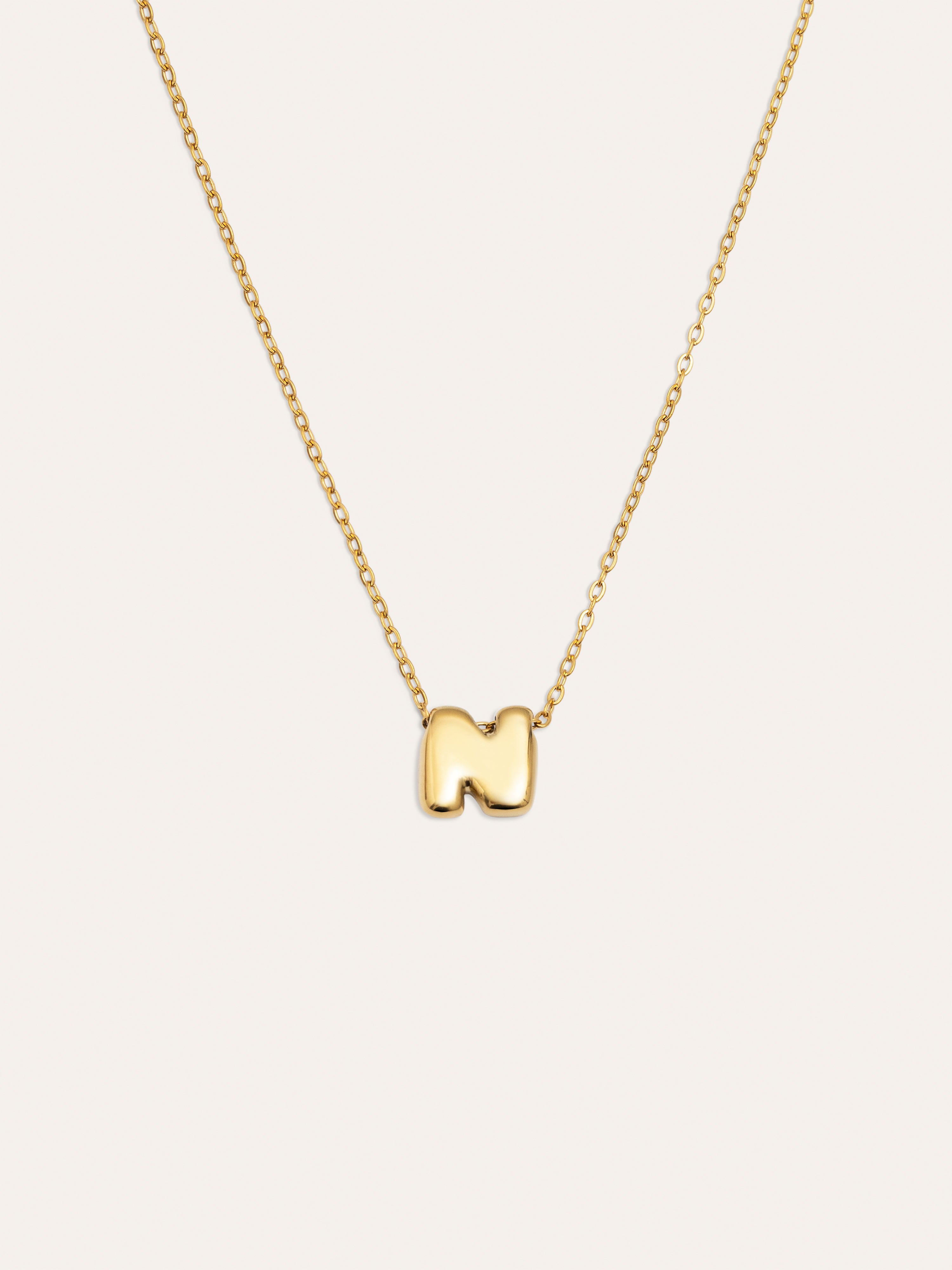 Hailey Letter Stainless Steel Gold Necklace