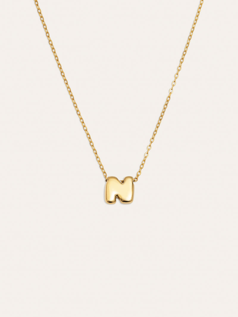 Hailey Letter Stainless Steel Gold Necklace