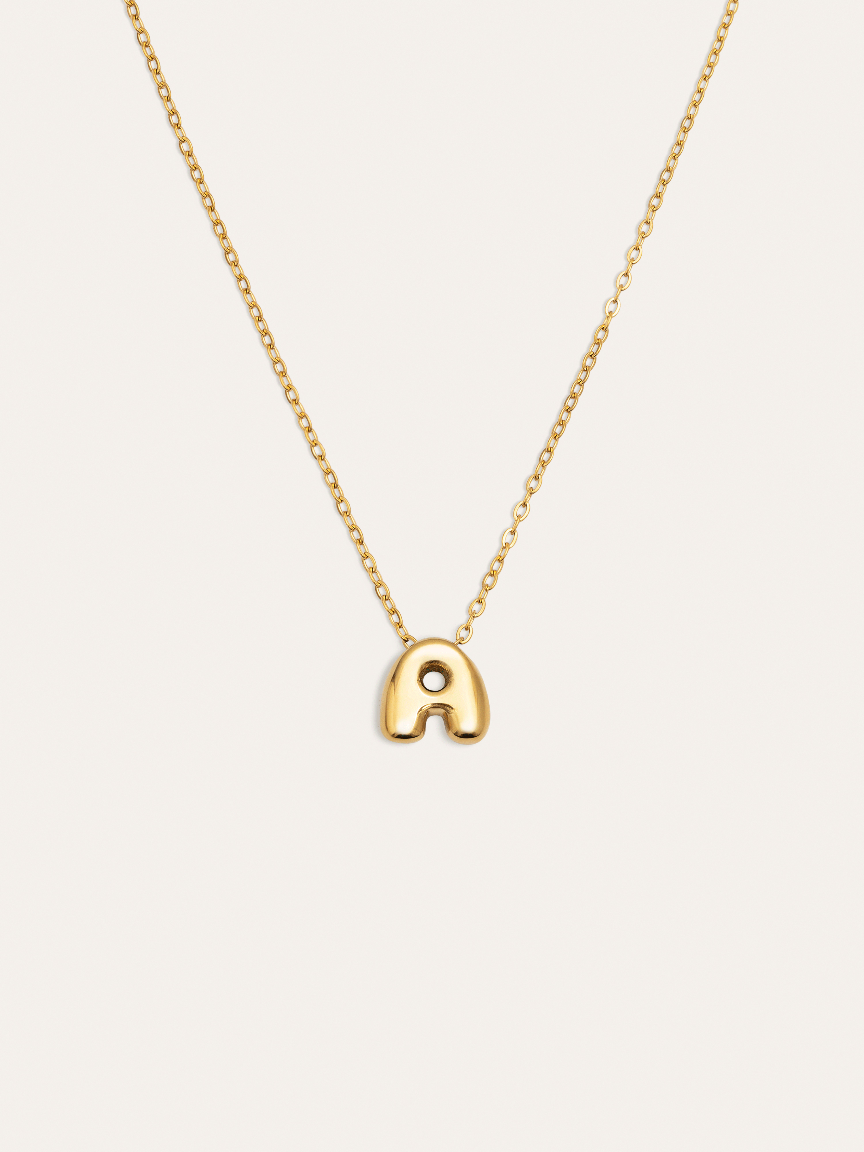Hailey Letter Stainless Steel Gold Necklace