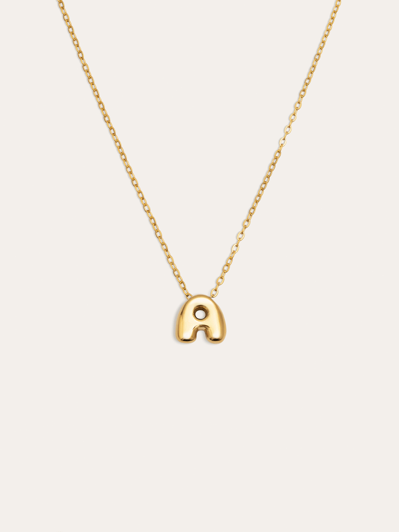 Hailey Letter Stainless Steel Gold Necklace