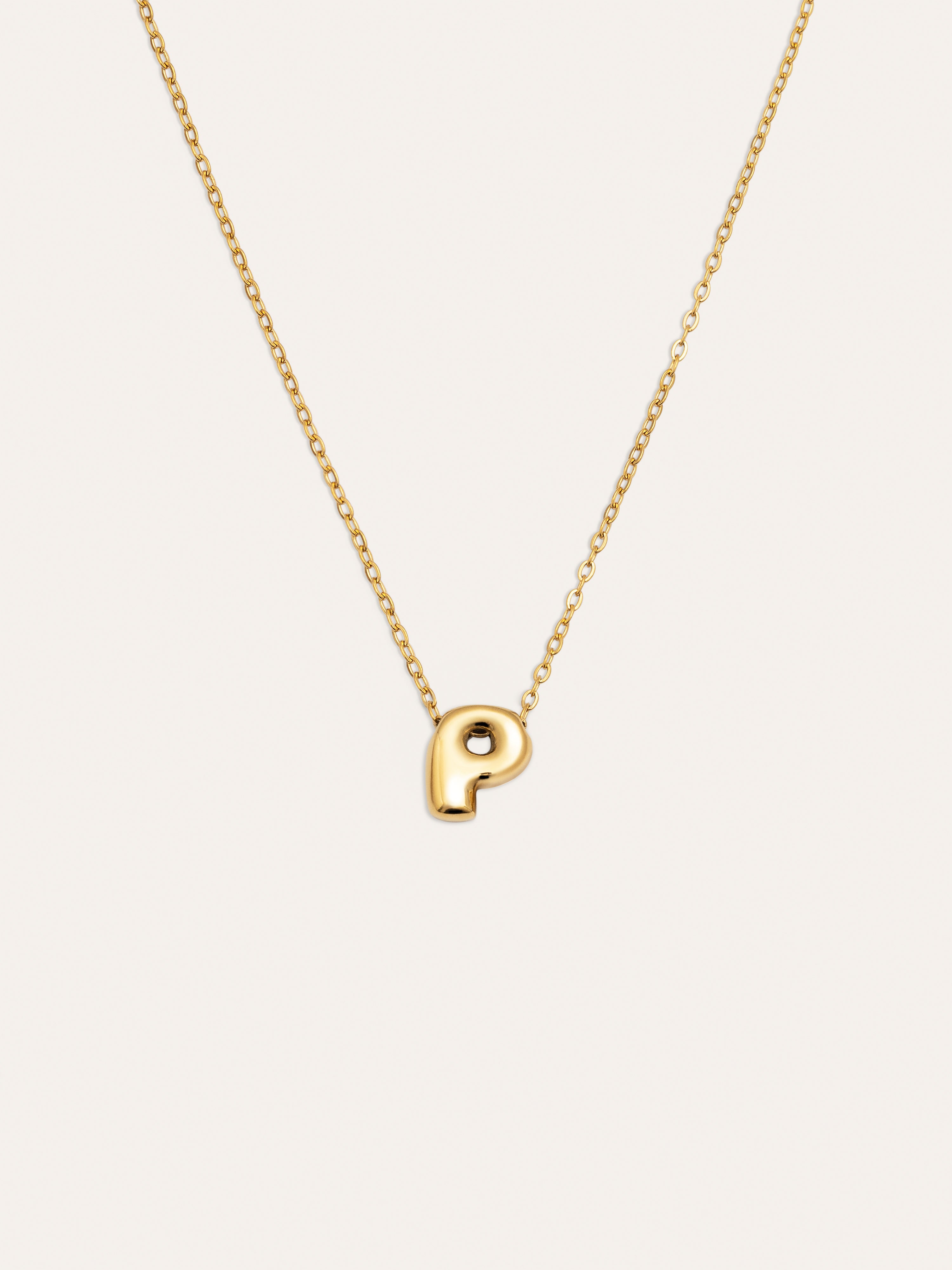 Hailey Letter Stainless Steel Gold Necklace