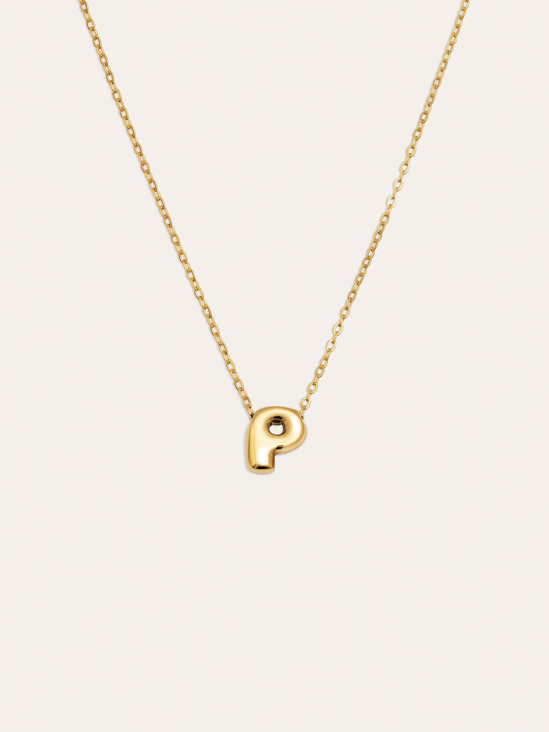Hailey Letter Stainless Steel Gold Necklace