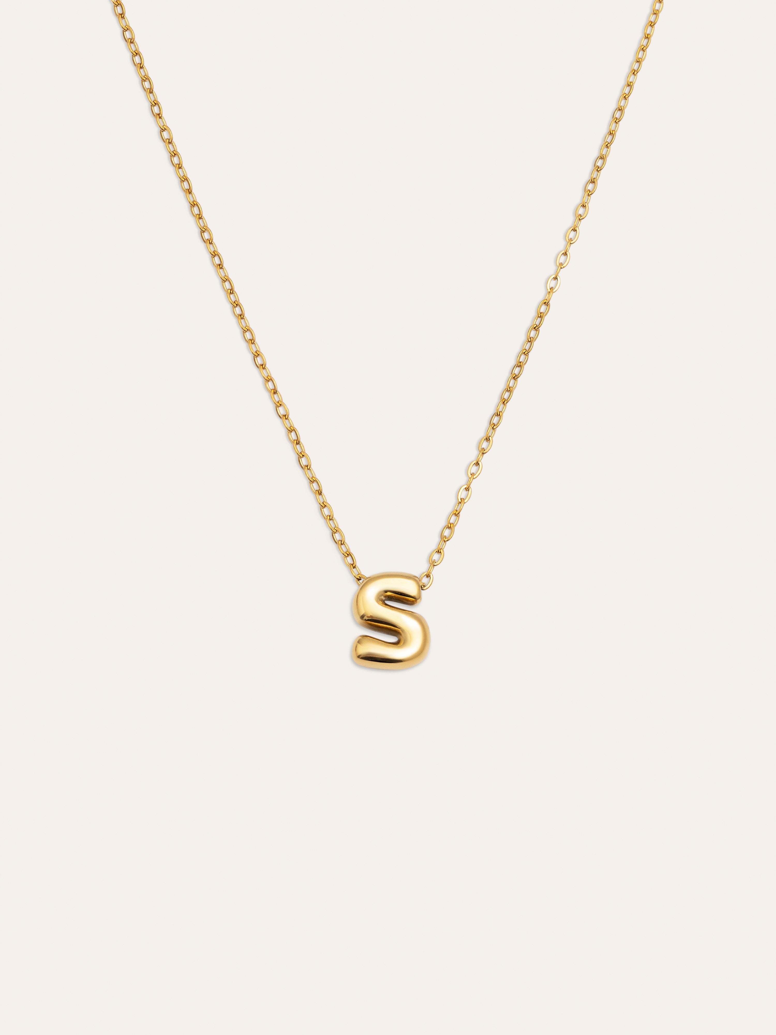 Hailey Letter Stainless Steel Gold Necklace