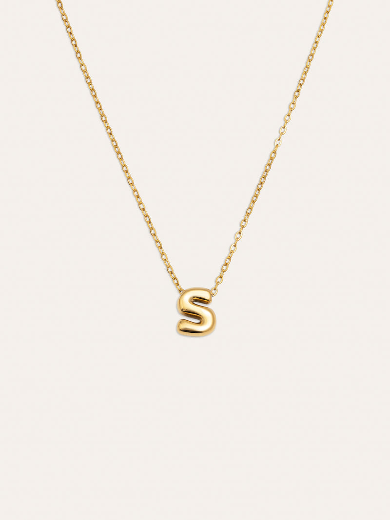 Hailey Letter Stainless Steel Gold Necklace