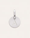 Mini Medallion Letter Charm Steel