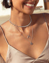 Mini Medallion Letter Charm Steel