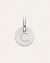 Mini Medallion Letter Charm Steel