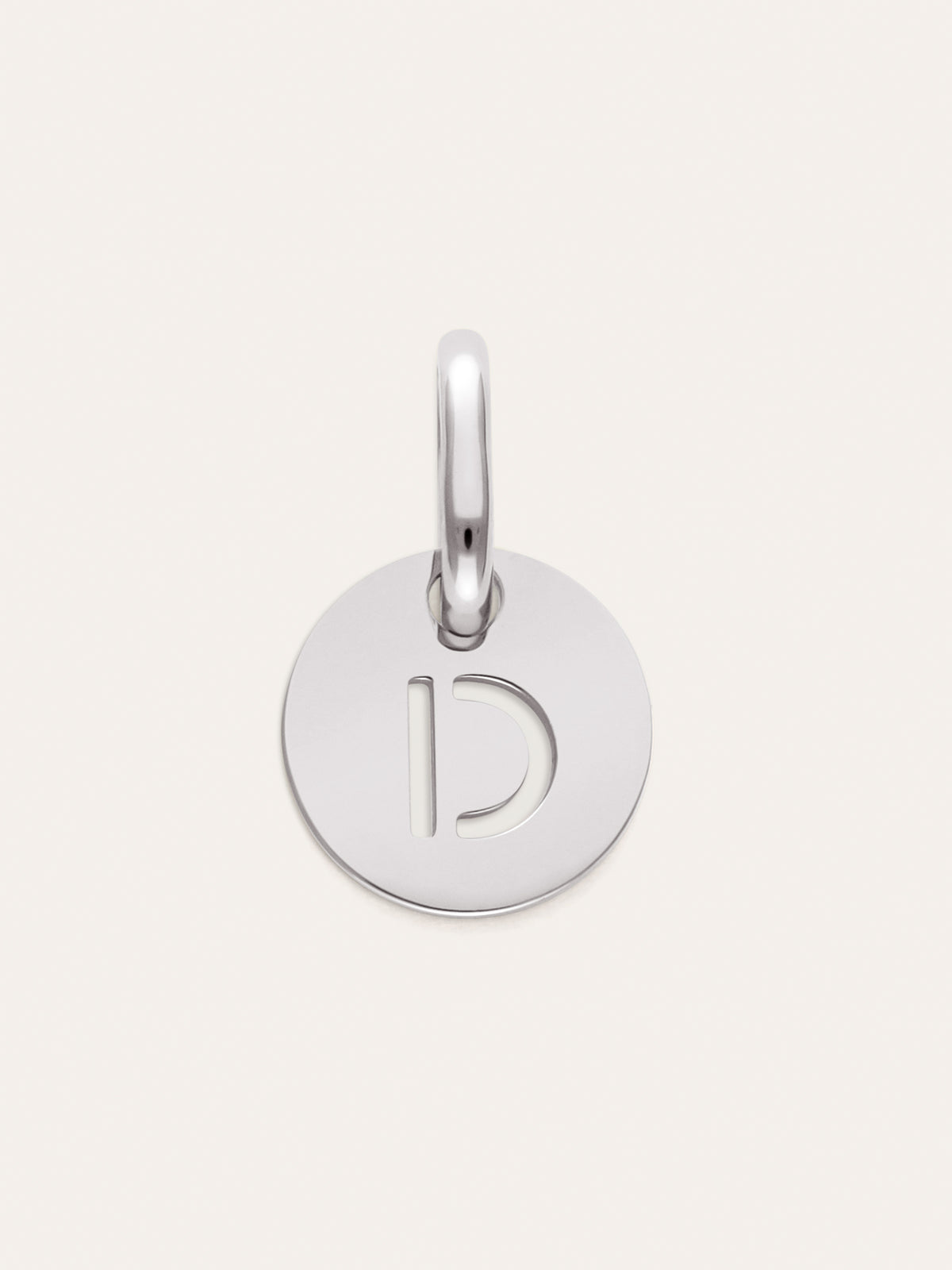 Mini Medallion Letter Charm Steel