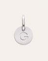 Mini Medallion Letter Charm Steel