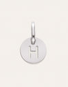 Mini Medallion Letter Charm Steel