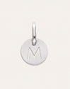 Mini Medallion Letter Charm Steel