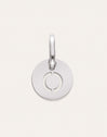 Mini Medallion Letter Charm Steel