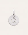 Mini Medallion Letter Charm Steel